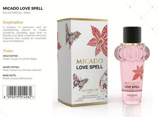MICADO LOVE SPELL WOMEN EDP - 100MI (3.40z) By AMARAN