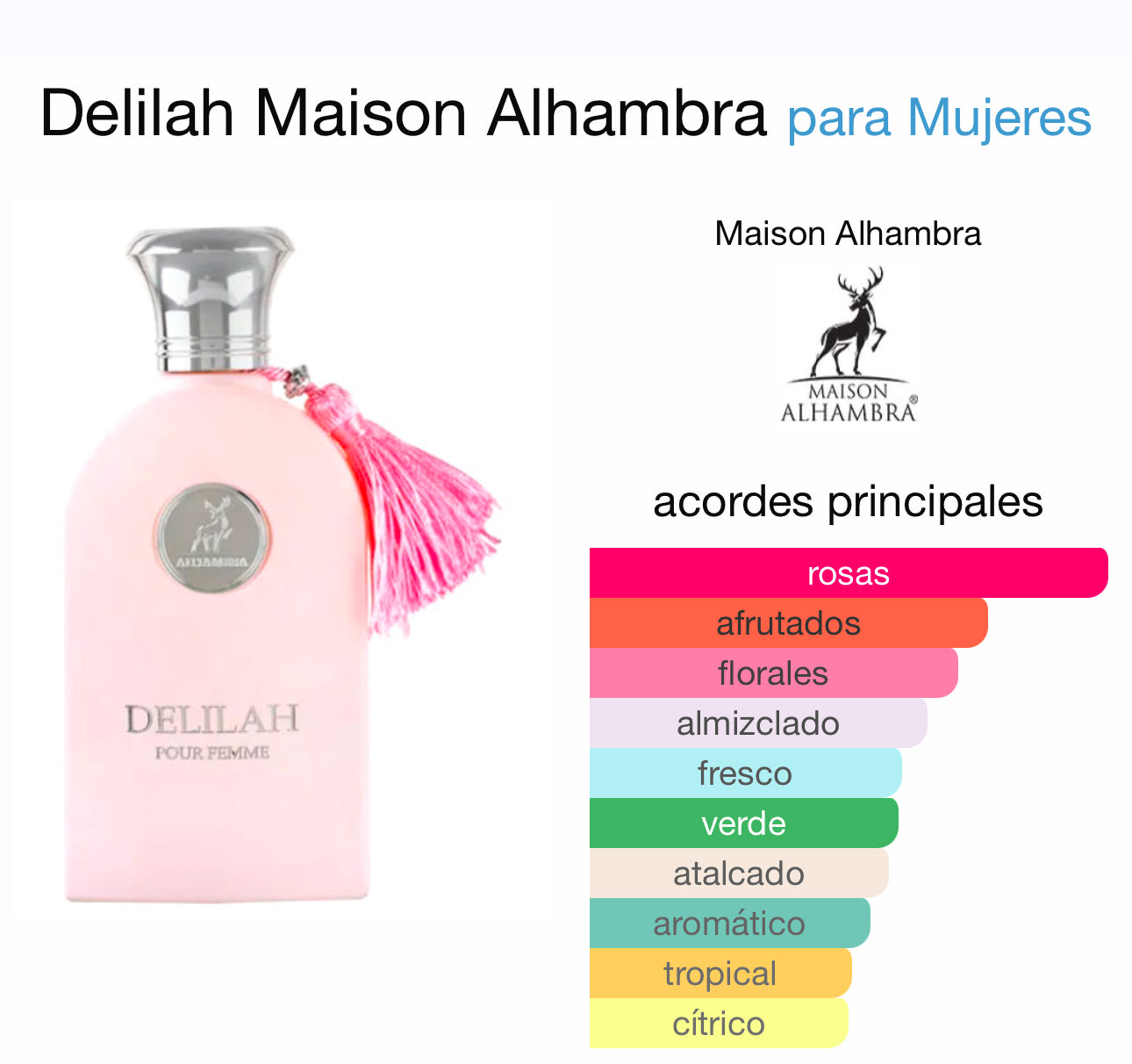 Delilah Maison Alhambra para Mujeres inspirado en Delina de Parfums de Marly