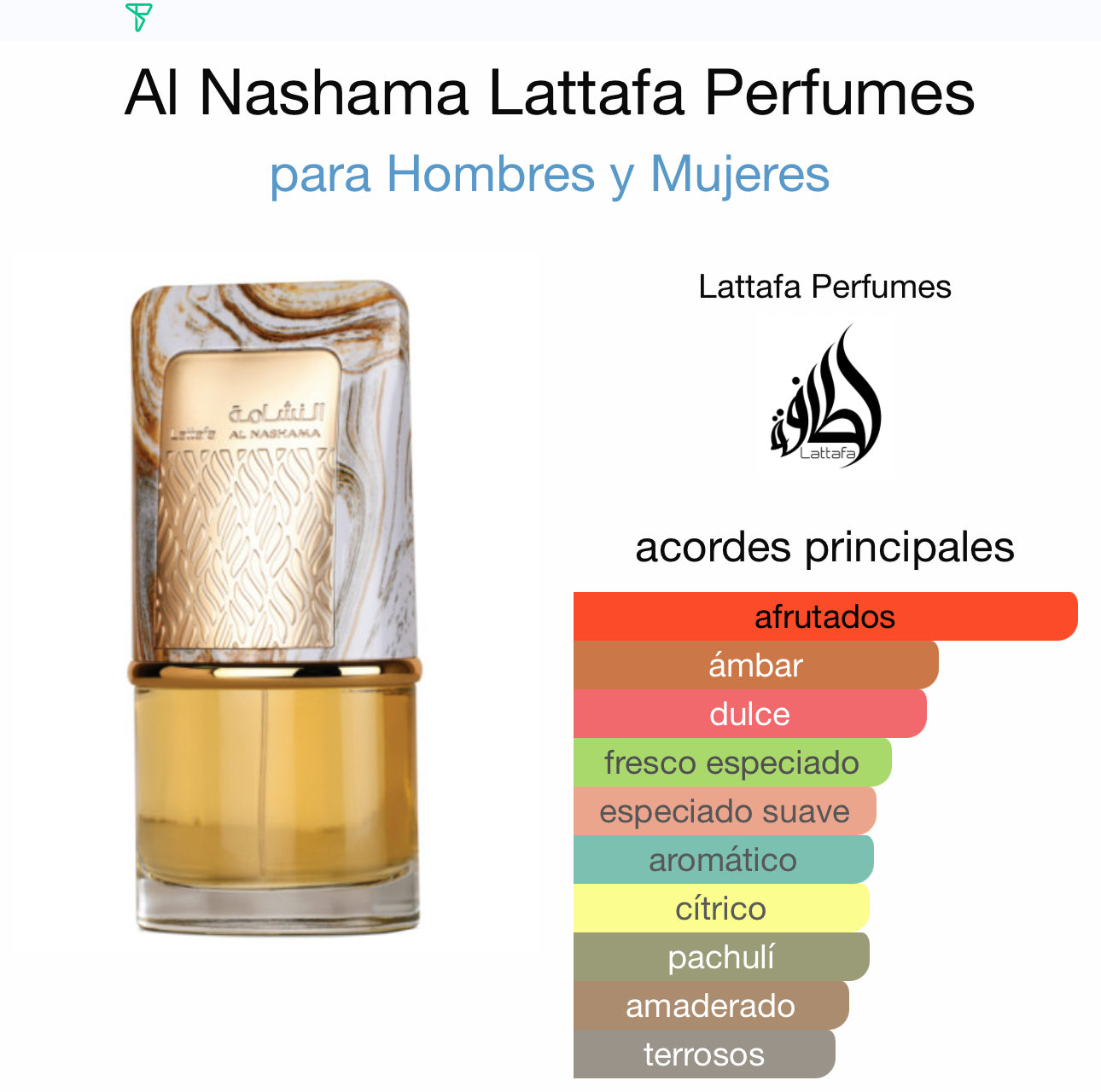 Al Nashama Lattafa Perfumes para Hombres y Mujeres Recomendó como Paragon de Initio