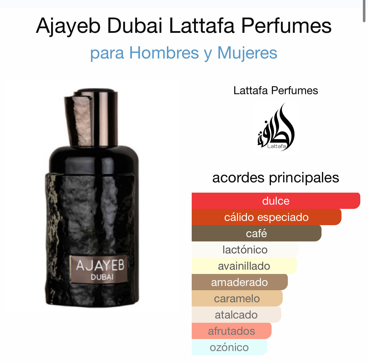 Ajayeb Dubai Lattafa Perfumes para Hombres (parecido Gentleman de ParfumGivenchy