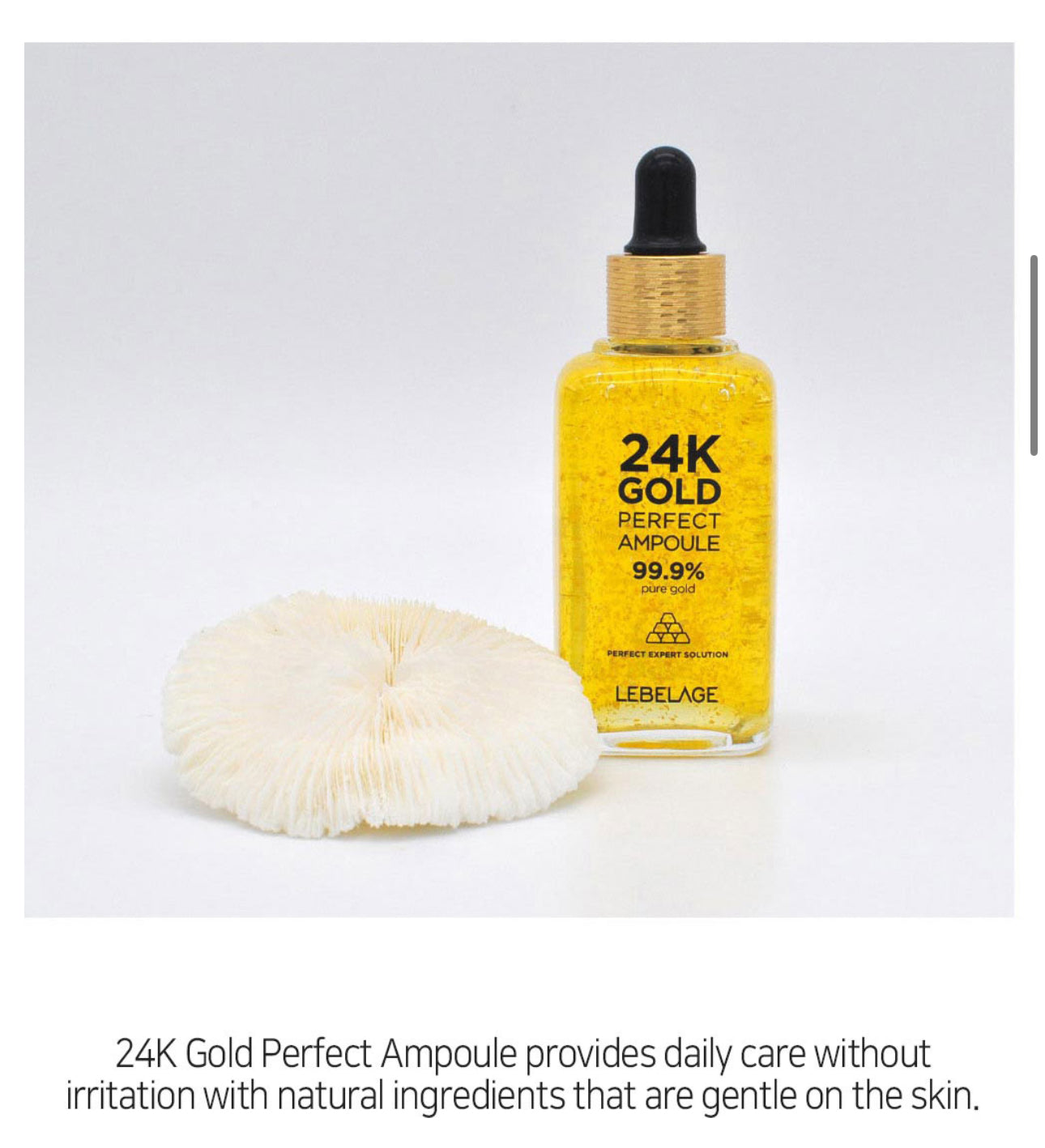 LEBELAGE 24K GOLD PERFECT AMPOULA 50G SKIN CARE MOISTURE SPOTS FRECKLES ANTI-AGING