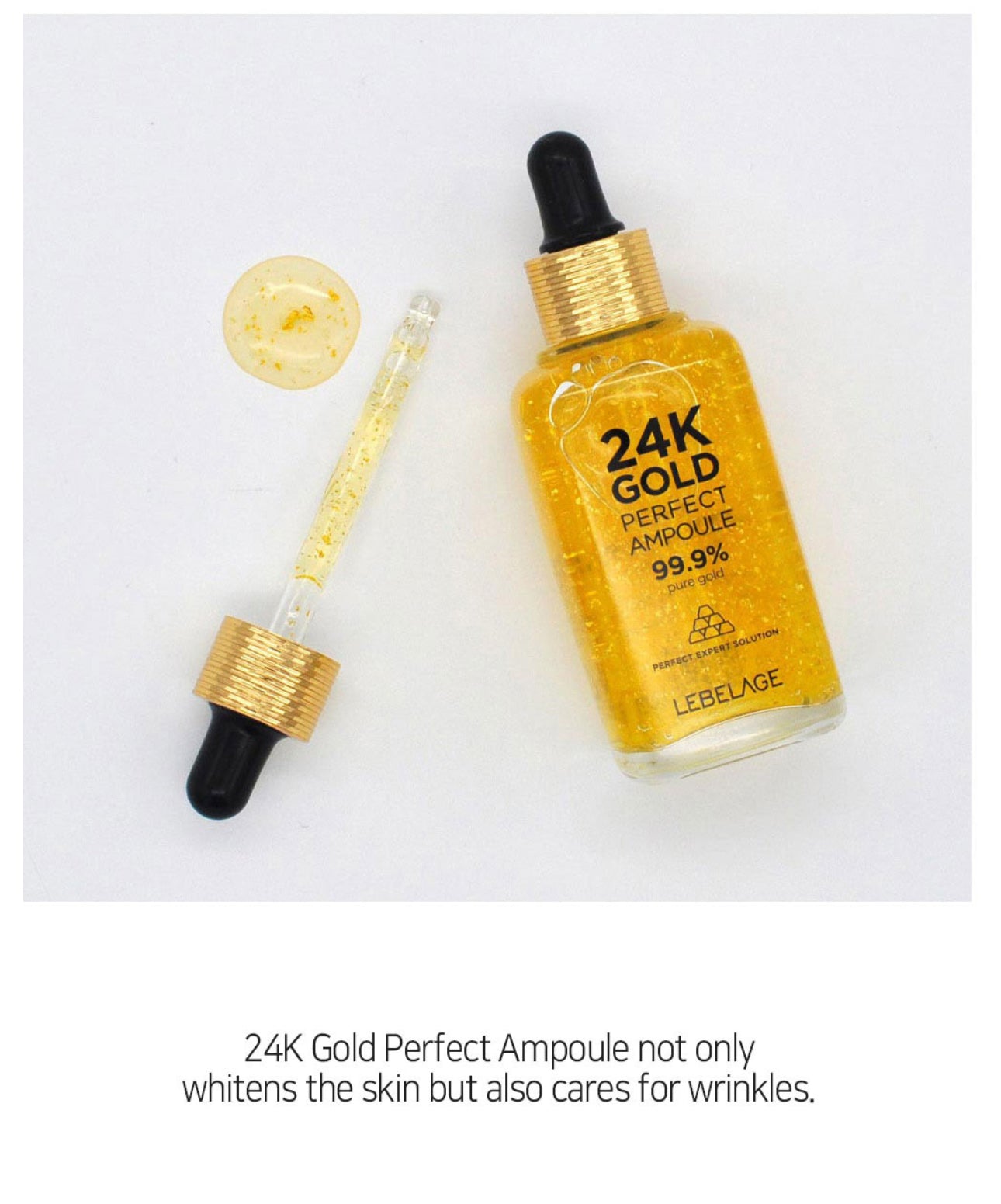 LEBELAGE 24K GOLD PERFECT AMPOULA 50G SKIN CARE MOISTURE SPOTS FRECKLES ANTI-AGING