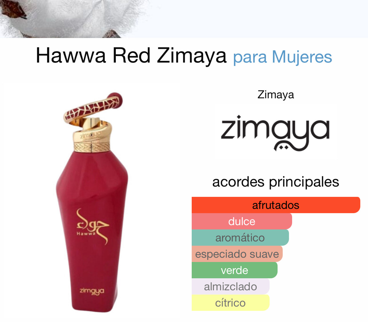 HAWWA RED - by Zimaya 100ML (como Rouge Trafalgar Dior)