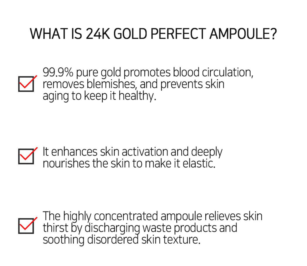 LEBELAGE 24K GOLD PERFECT AMPOULA 50G SKIN CARE MOISTURE SPOTS FRECKLES ANTI-AGING