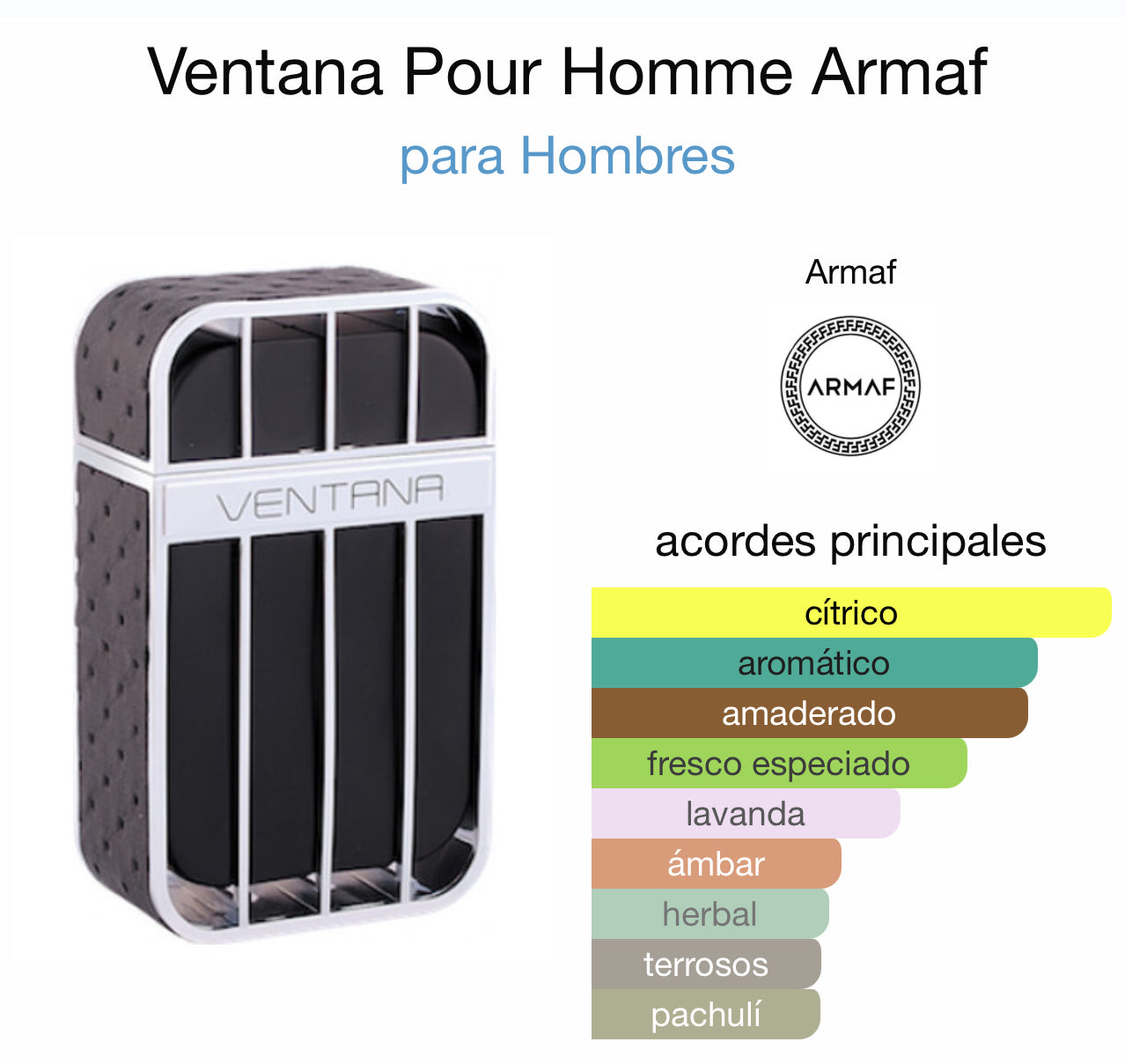 Ventana Pour Homme Armaf para Hombres inspirado en Sauvage de Dior