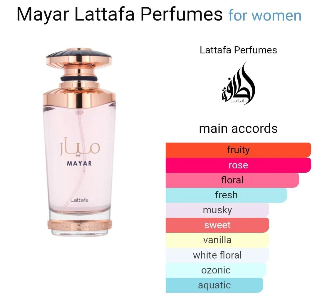 Lattafa Perfumes Mayar para mujer Eau de Parfum Spray, 3.4 onzas / 3.4 fl oz